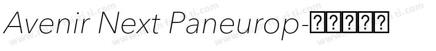 Avenir Next Paneurop字体转换